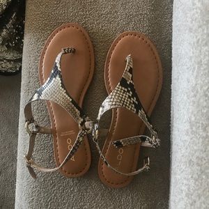Snake print sandals